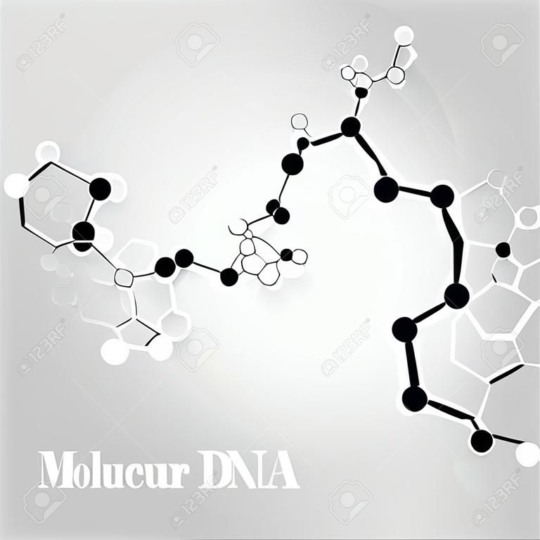Özet moleküler DNA yapısı arka plan, vektör çizim