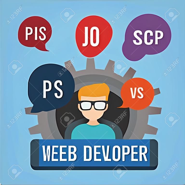Web developer design, vector illustration eps 10.