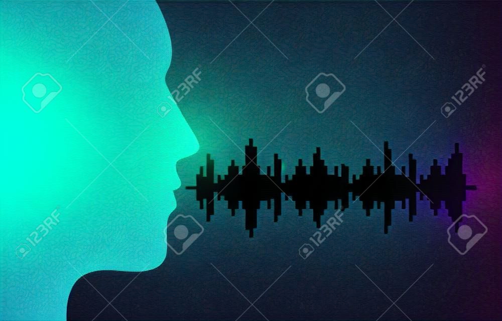 Sound of voice graphic design, vector illustration eps10