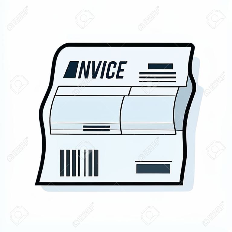 Invoice document money payment buy icon. Isolated and flat illustration. Vector graphic
