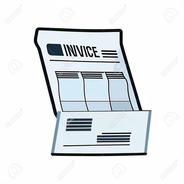 Invoice document money payment buy icon. Isolated and flat illustration. Vector graphic