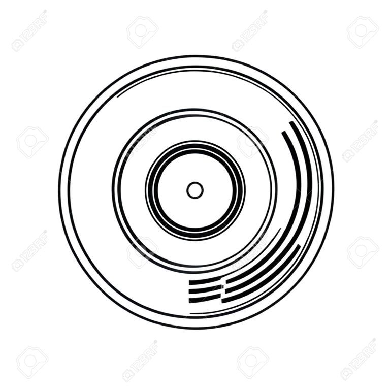 vinyl vintage record pictogram vector illustratie grafisch ontwerp