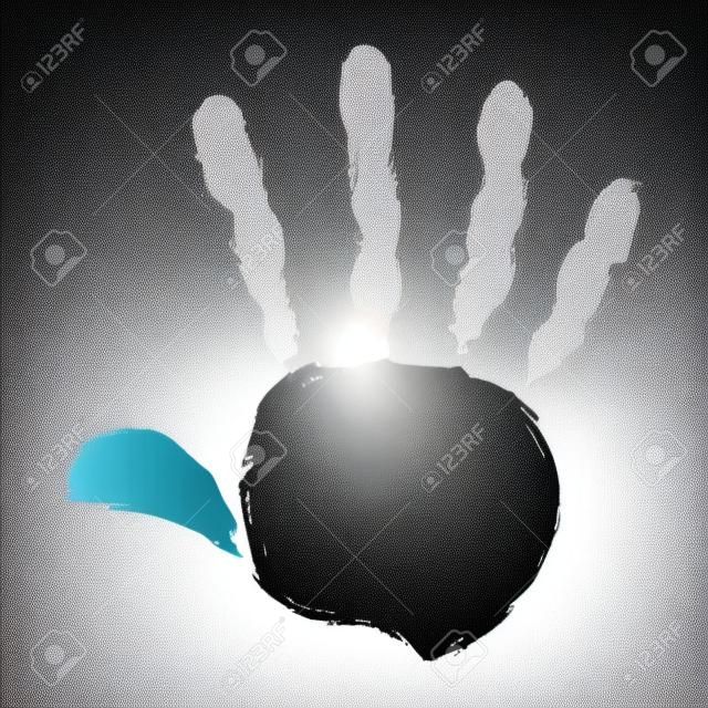 Human hand symbol icon vector illustration graphic design