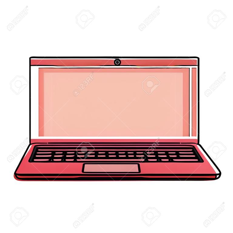 Ilustración vectorial de ordenador portátil