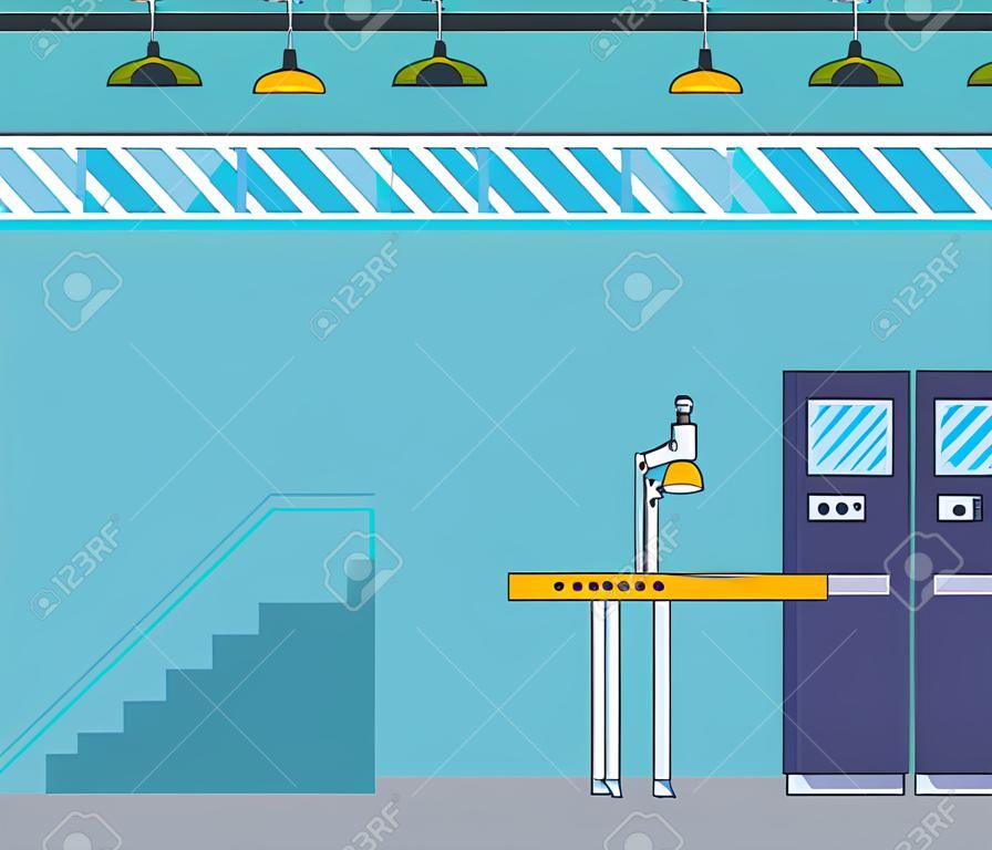 technified factory scene icon vector illustration design