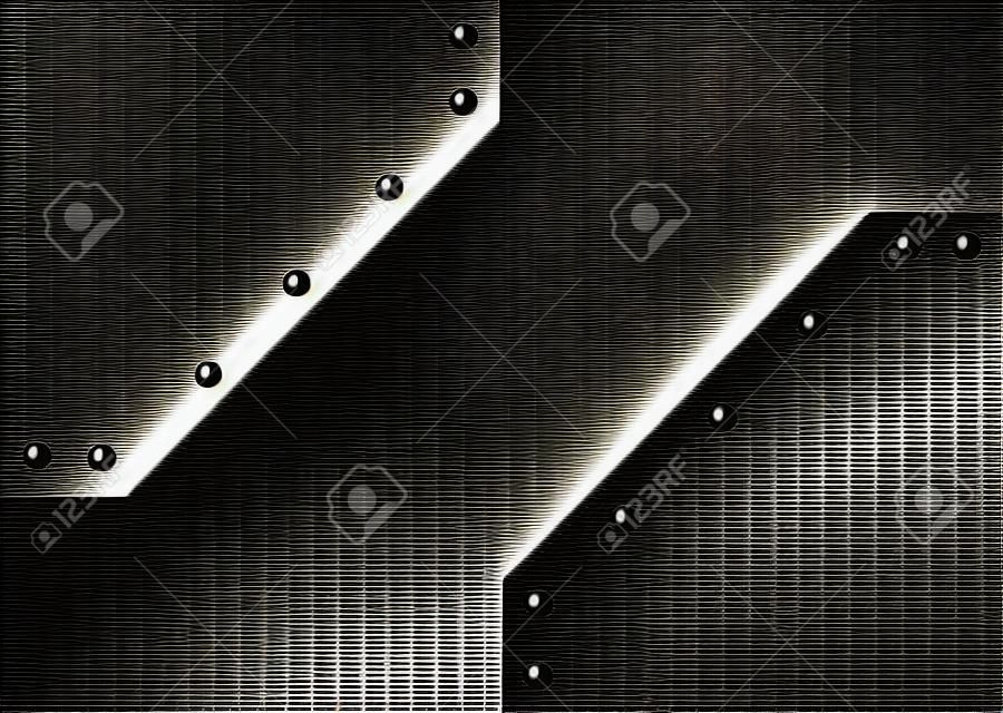 malha preta de aço em um fundo de barras de metal, 3d, ilustração