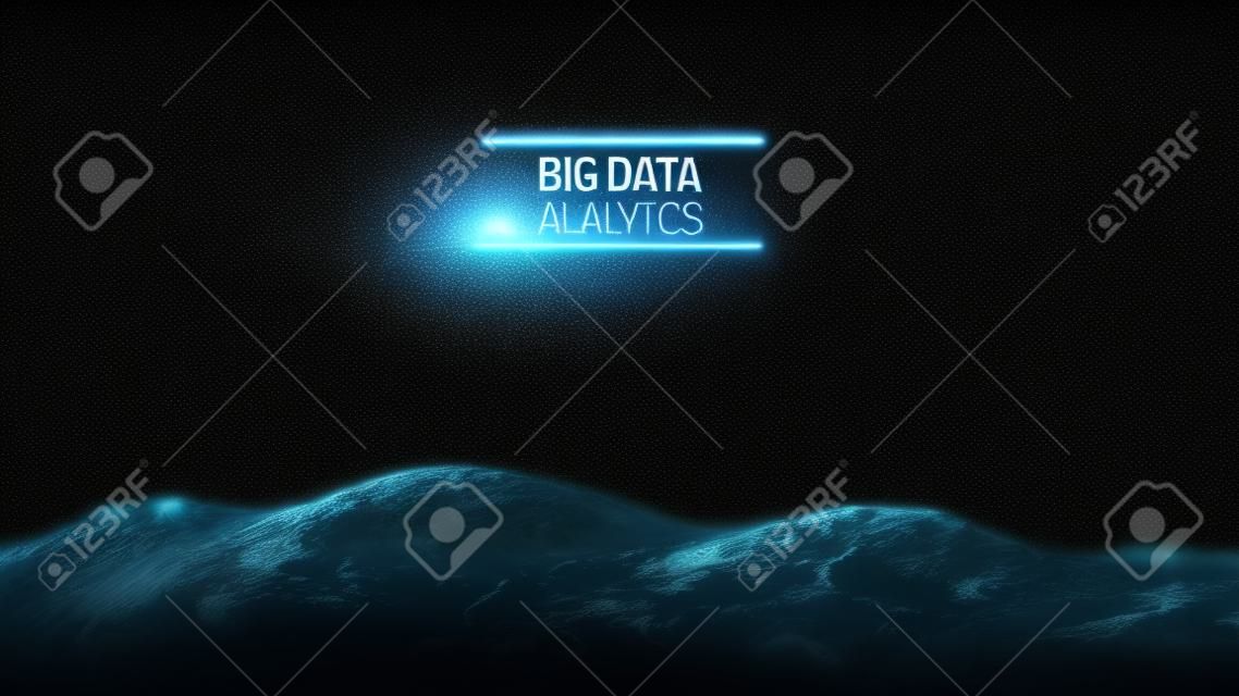 Big Data Analytics black technology background. Coding and programming.