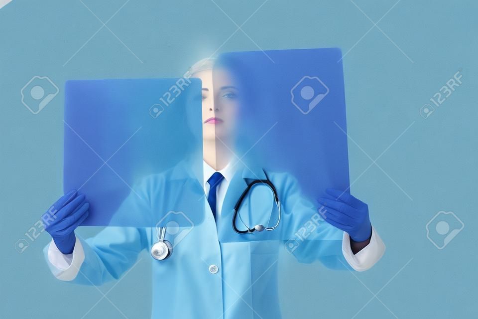 female doctor treatment diagnostics work hospital
