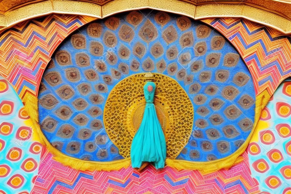 Art work in City Palace  Jaipur, Rajasthan, India