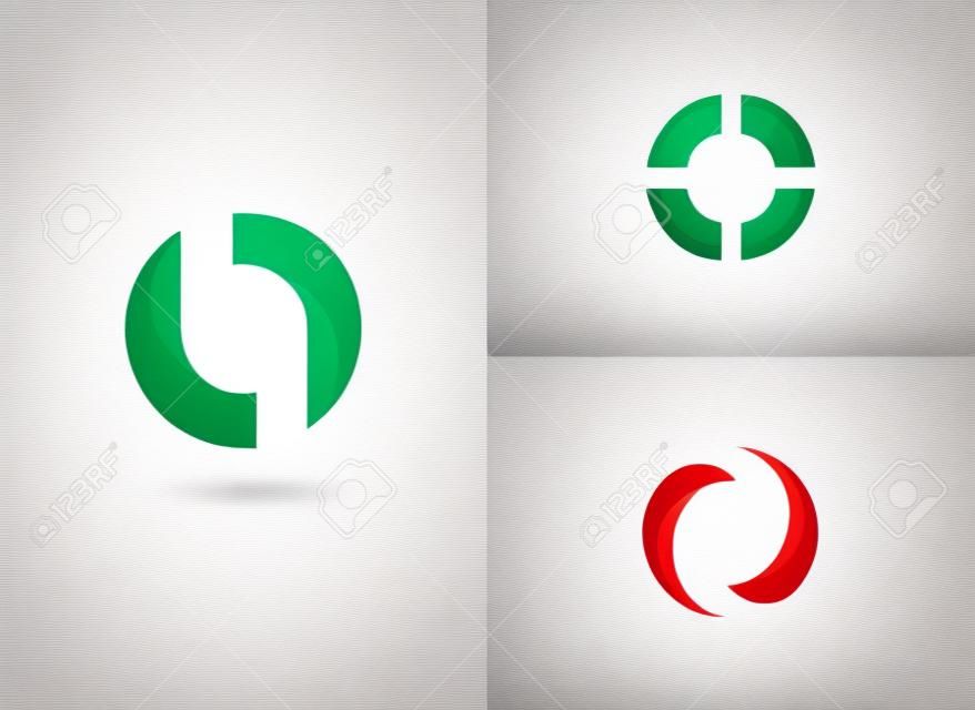 Letter o 로고 벡터 템플릿, 크리에이티브 서클 로고 문자 초기 로고 디자인