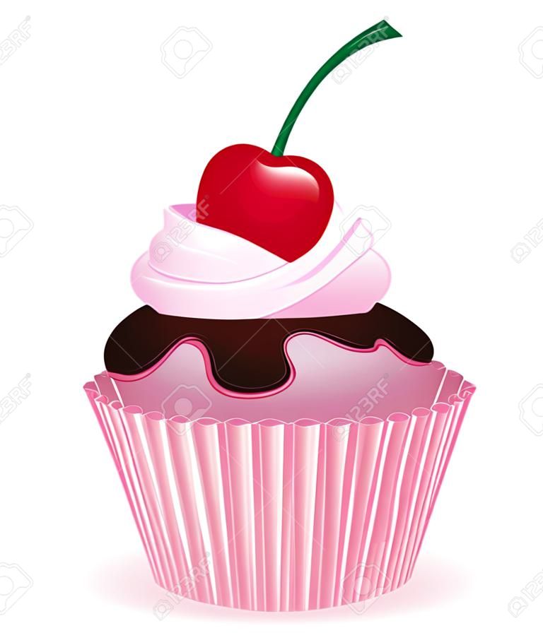  cupcake with cherry