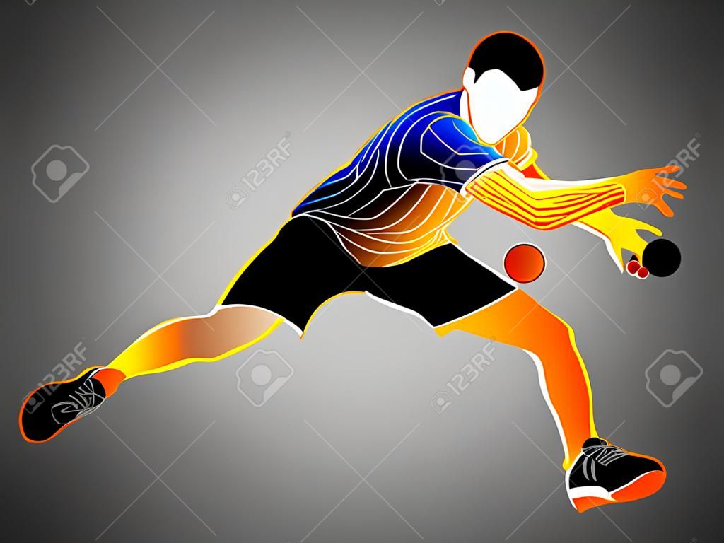 table tennis, ping pong, table tennis, Player, athlete, game, vector