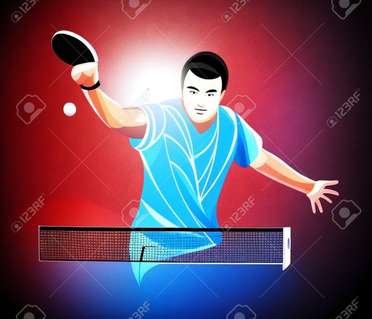 table tennis, ping pong, table tennis, Player, athlete, game, vector