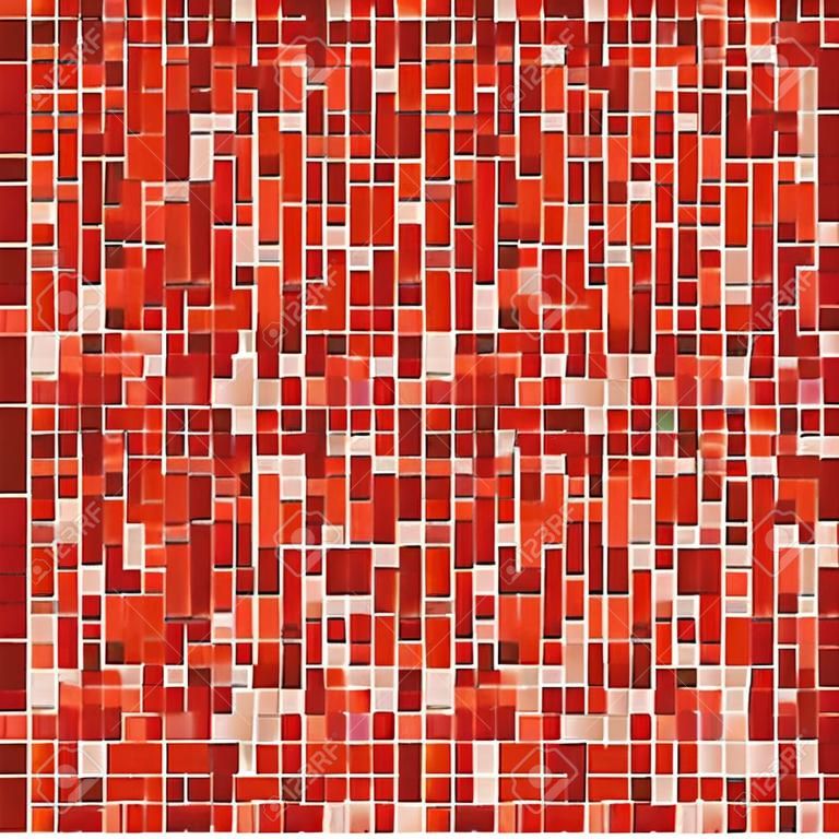 vector seamless pattern of red mosaic tiles with ragged edges