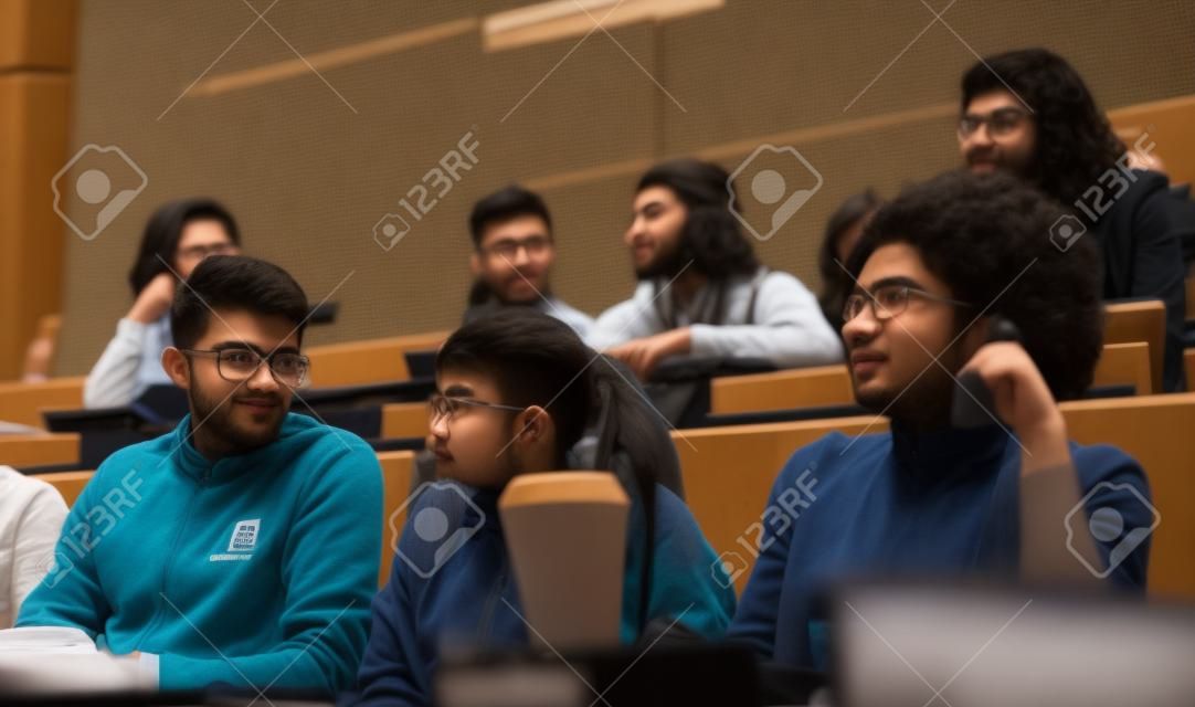 group of international students at lecture