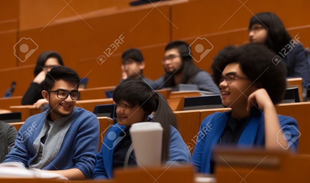 group of international students at lecture