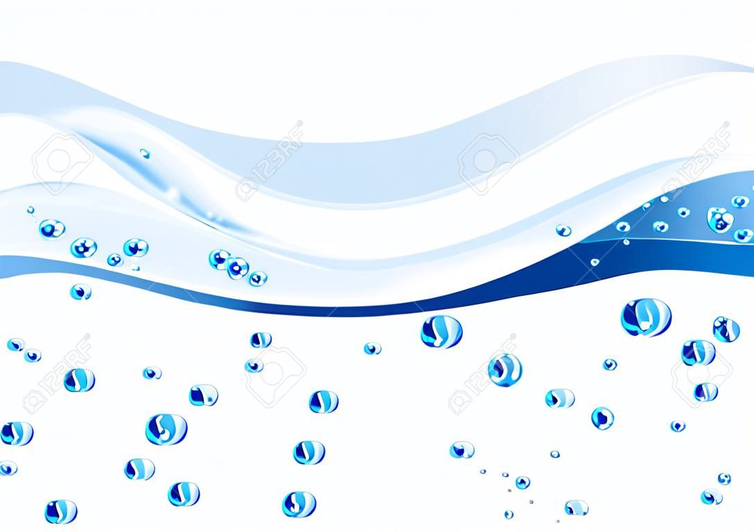 Design de onda elegante com bolhas de água