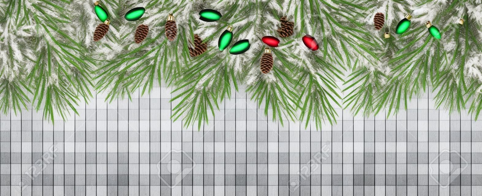 Рождественская рамка с еловыми ветками и сосновыми шишками на прозрачном фоне