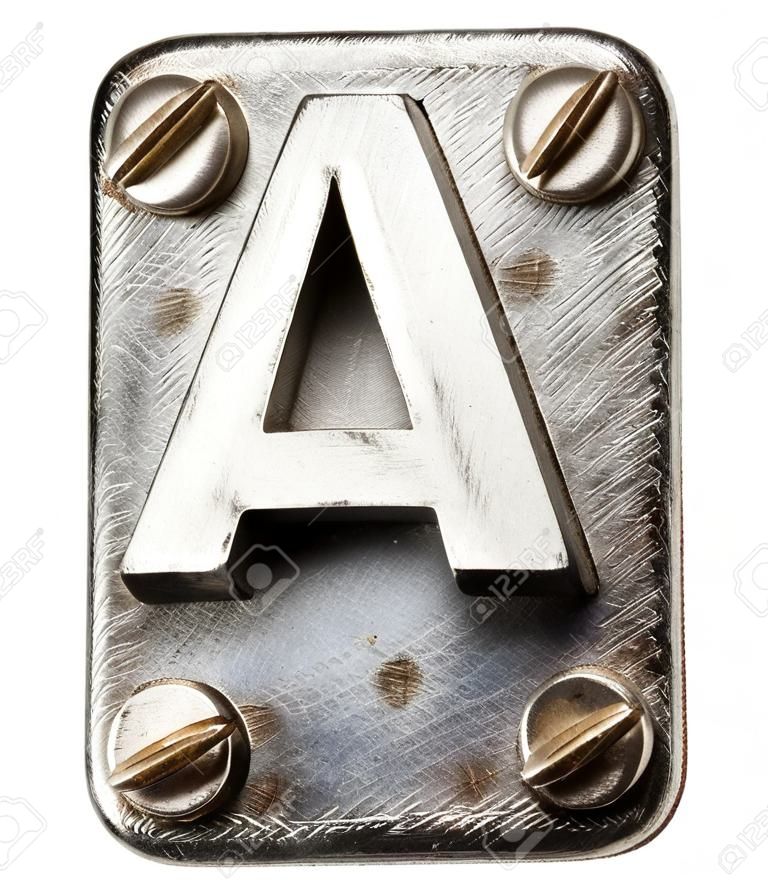 Vieux lettre de l'alphabet métal A