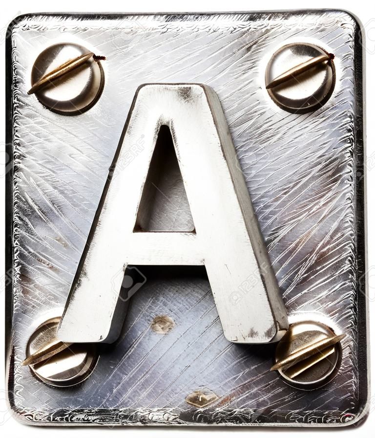 Old metal letra del alfabeto A
