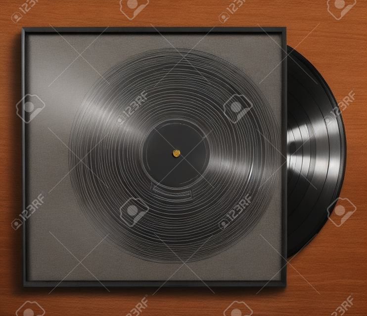Alte Vinyl-Schallplatte in einem Papier Fall