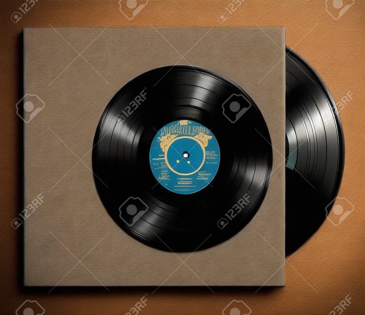 Alte Vinyl-Schallplatte in einem Papier Fall