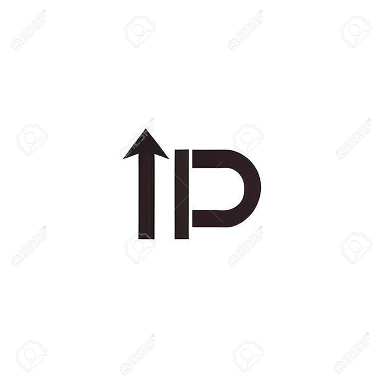 UP Schriftart Schriftzug Symbol Logo Design Vektor Vorlage Illustration
