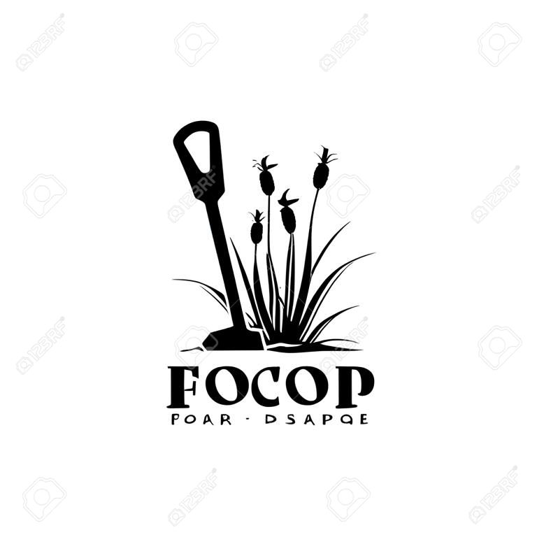 Home backyard landscaping farm vector logo design