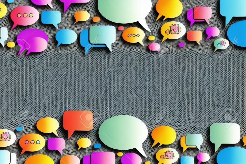 Творческий bacrground с красочными пузыри речи и диалога воздушные шары. Eps10 вектор для вашего дизайна