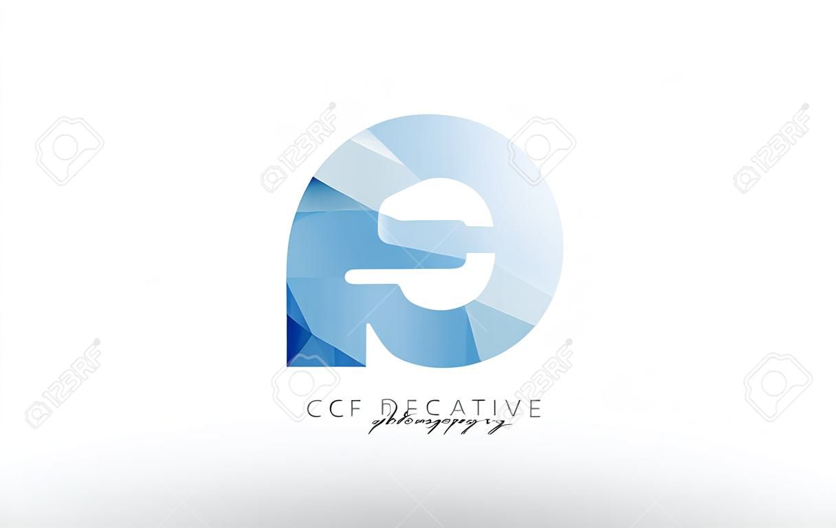 Design of alphabet letter logo gc g c combination with blue color and polygonal pattern suitable as an icon for a company or business.