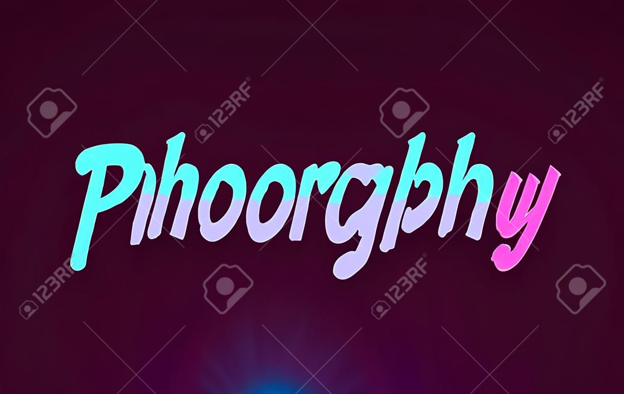 Fotografia palavra rosa ou texto adequado para o ícone do cartão ou tipografia design do logotipo
