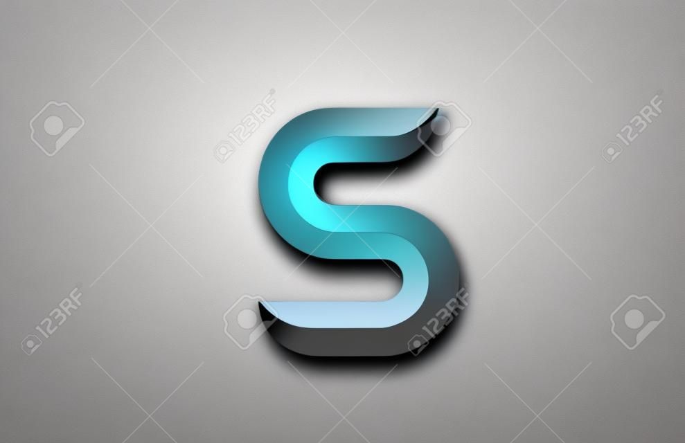 graues S-Alphabet-Buchstaben-Symbol-Logo-Design. Unternehmensvorlage für Unternehmen und Unternehmen