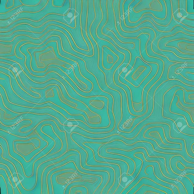 Topographic Map Seamless Pattern. Vector Background