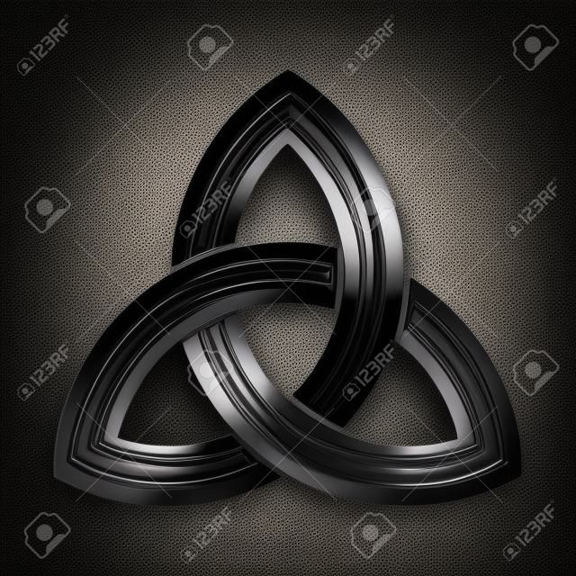 Ornamento Triquetra nero