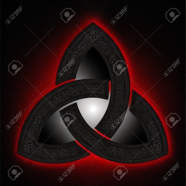 Ornamento Triquetra nero