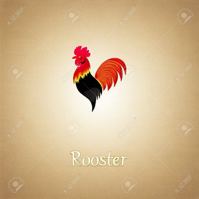Rooster, cock, chicken vector illustration. Logo design. Emblem, symbol.