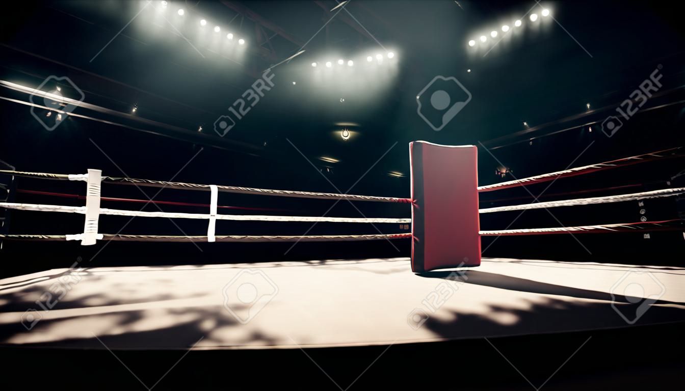Professional boxing ring flash lights by nigt boxing sport