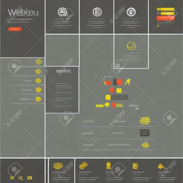 Conception du menu pour un site web. Conception de sites Web Creative