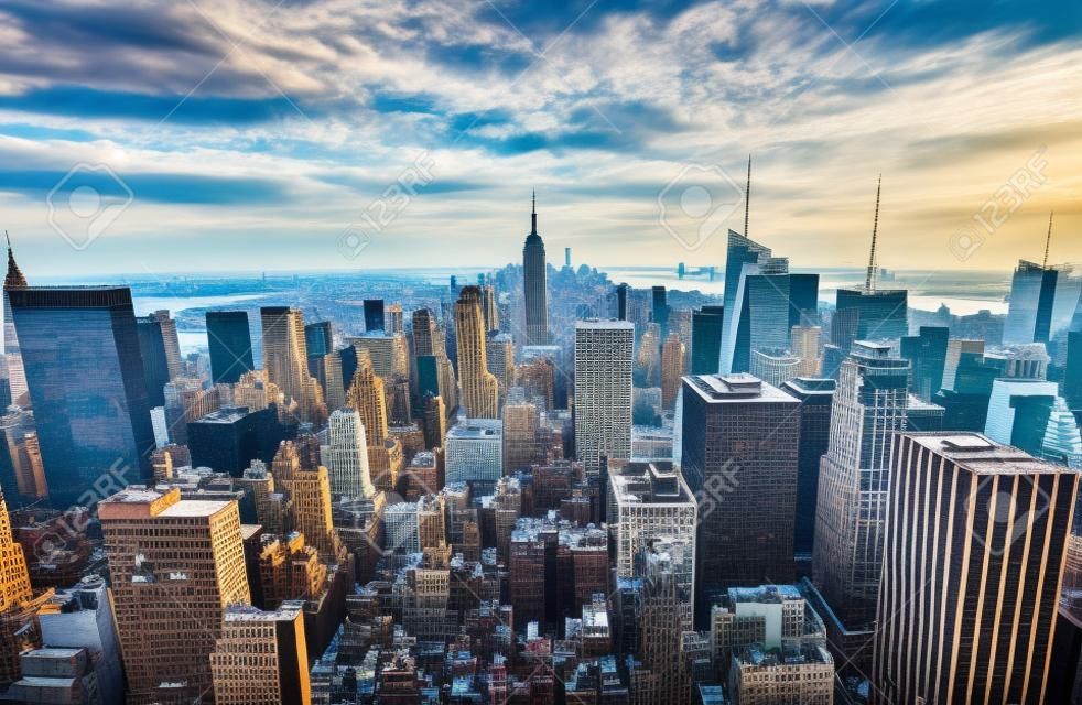 New York City Manhattan skyline lotnicze widok z Empire State Building