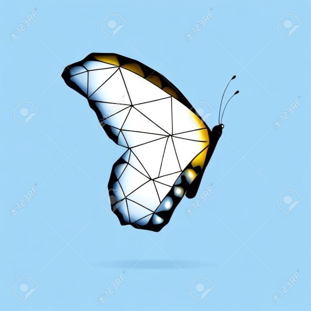 Papillon isolé sur un fond blanc
