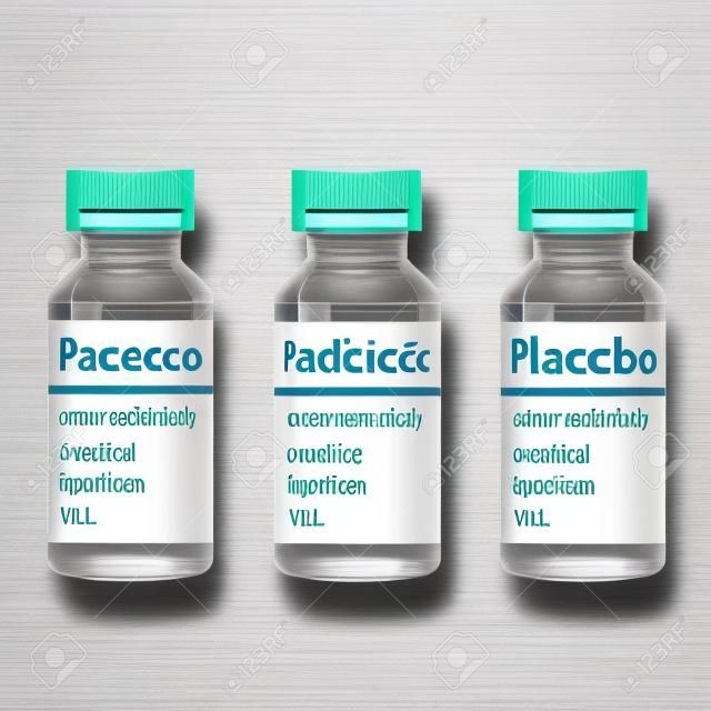 Set di medico con placebo fiale, antibiotici e panacea