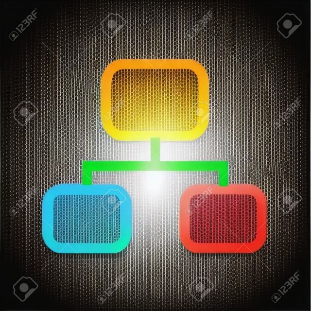 Network, ethernet, internet icon vector image. Can also be used for computer and hardware. Suitable for use on web apps, mobile apps and print media.