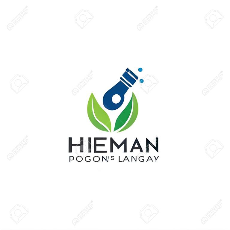 Human people lab science creative technology logo Vector. Medical Lab  And Health Care Logo Design Vector