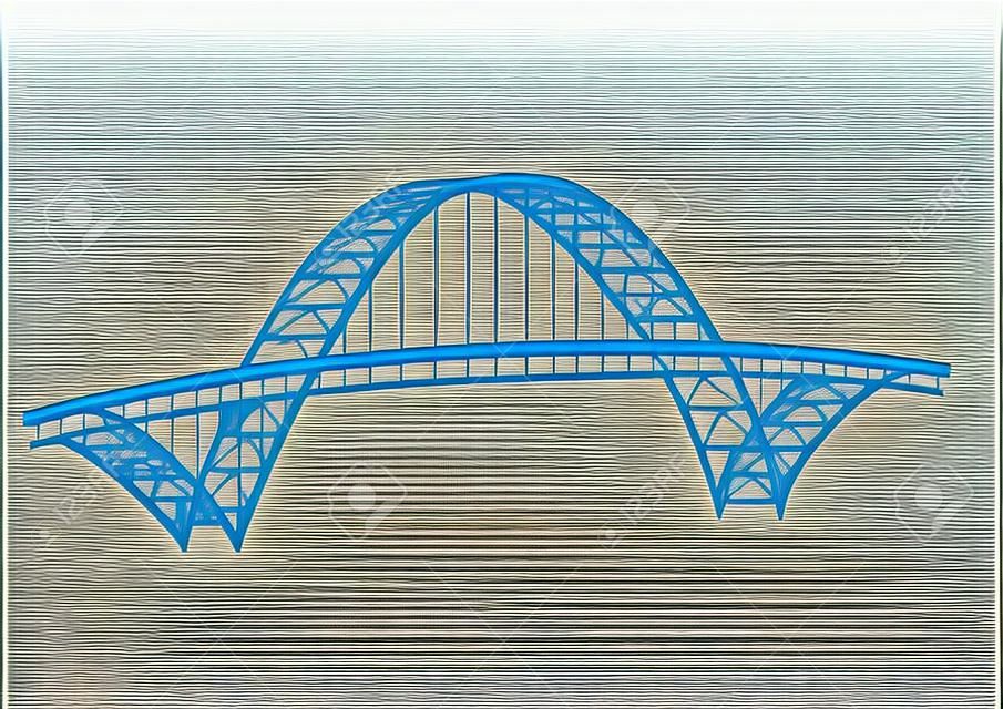 ilustración del famoso puente de Fremont, Portland, Oregon