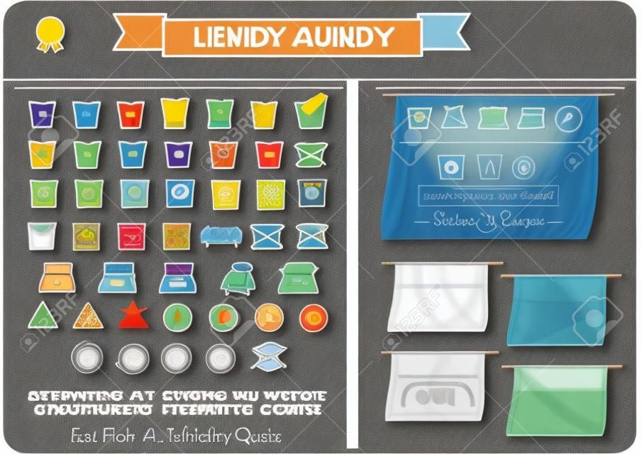 laundry symbols or washing symbols. easy to modify