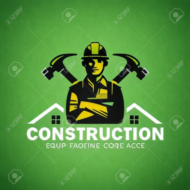 Plantilla de logotipo de construcción, adecuada para la marca de la empresa de construcción, formato vectorial y fácil de editar