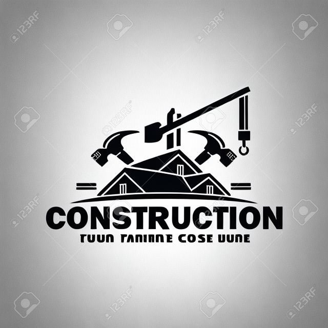 Plantilla de logotipo de construcción, adecuada para la marca de la empresa de construcción, formato vectorial y fácil de editar