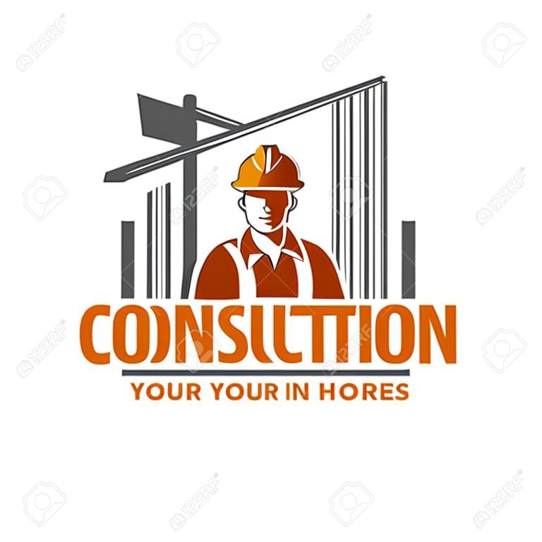 Construction logo template, suitable for construction company brand, vector format and easy to edit