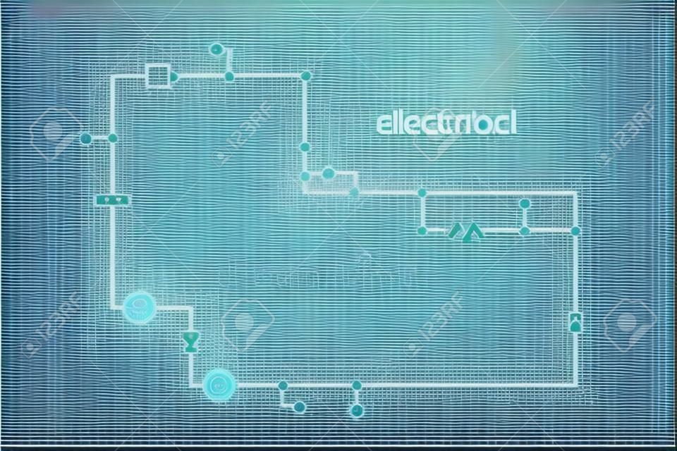 Electronic circuit scheme. Technology concept. Vector illustration.
