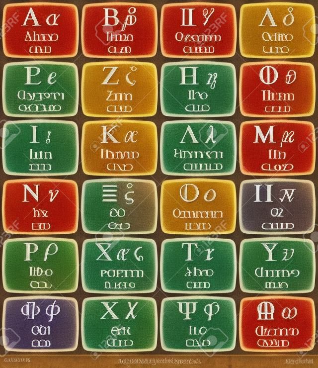 Alfabet Griekse symbolen